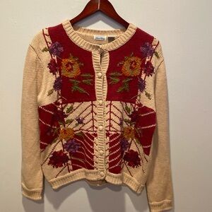 Cardigan knitted sweater Women size Medium